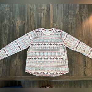 PJ Salvage French Bulldog Christmas Pajama Top